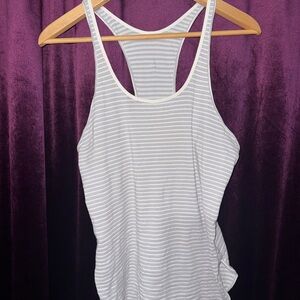 Striped White Tank Top